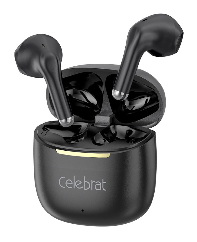 CELEBRAT earphones με θήκη φόρτισης W79, True Wireless, 13mm, 30/300mAh, μαύρα