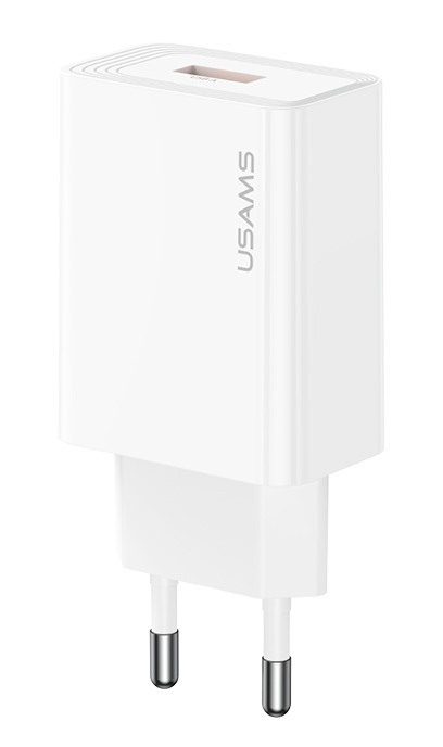 USAMS φορτιστής τοίχου CC324, USB, 18W, λευκός