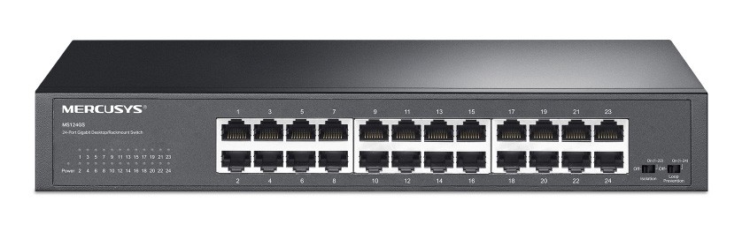 MERCUSYS desktop/rackmount switch MS124GS, 24x Gigabit θύρες, V1.0