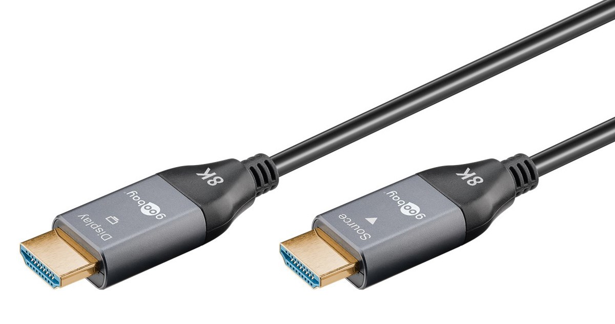 GOOBAY καλώδιο HDMI 2.1 76278 με Ethernet, AOC, 8K/60Hz, 48 Gbps, 50m, μαύρο