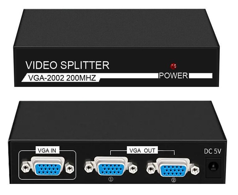 POWERTECH VGA splitter CAB-G031, 2 σε 1, 1920x1440px, μαύρο