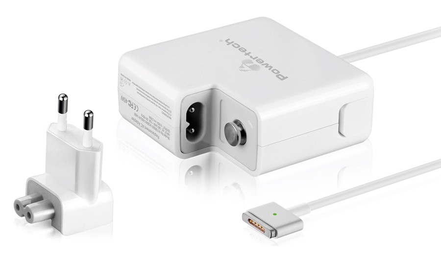 POWERTECH φορτιστής laptop PT-836 για Apple Macbooks, 45W, λευκός