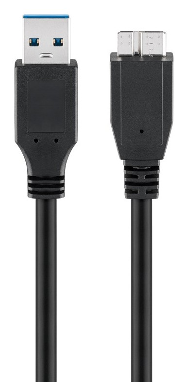 GOOBAY καλώδιο USB 3.0 σε USB 3.0 micro Τype B 95026, 1.8m, μαύρο