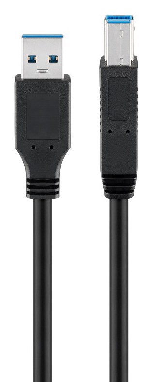 GOOBAY καλώδιο USB 3.0 SuperSpeed σε USB Type B 93654, 3m, μαύρο