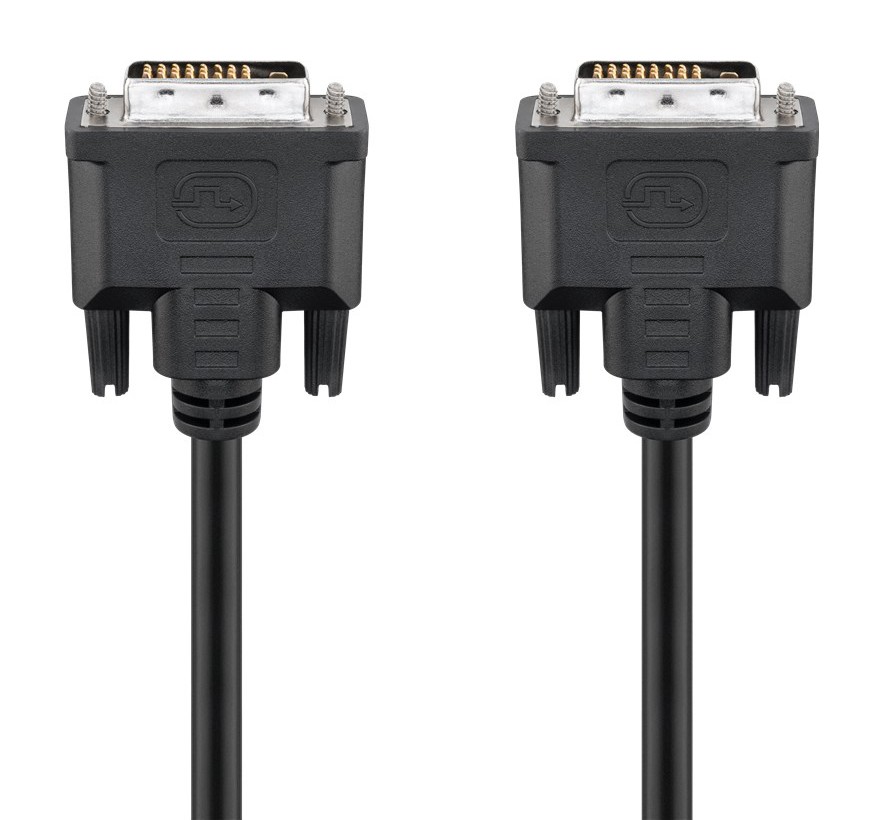 GOOBAY καλώδιο DVI-D 24+1 93573, 30AWG, Full HD, 1.8m, μαύρο