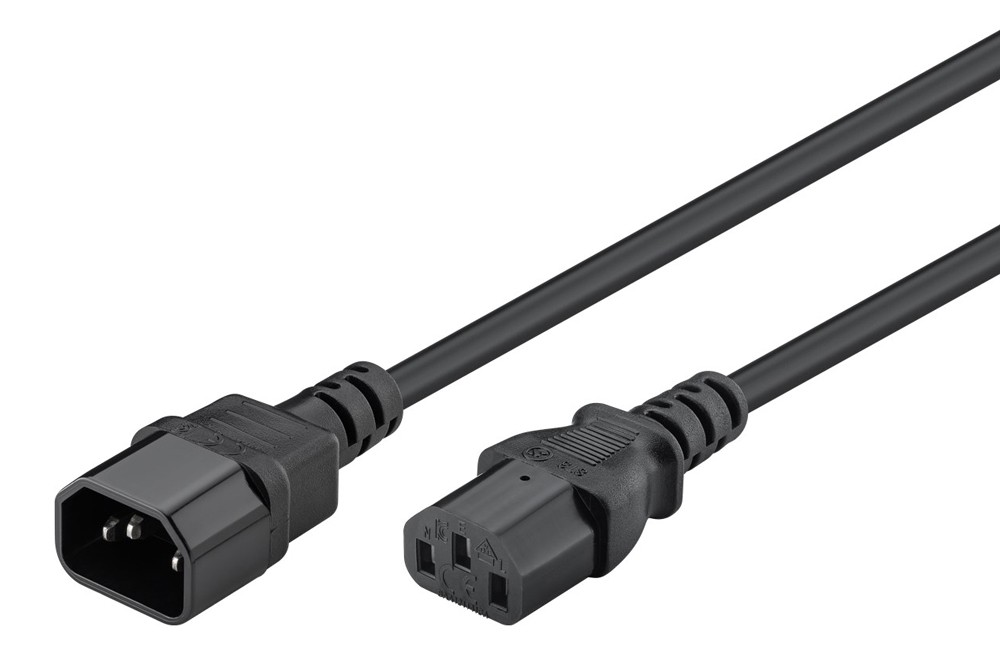 GOOBAY καλώδιο προέκτασης τροφοδοσίας 68602, 0.75mm², 1.5m, μαύρο