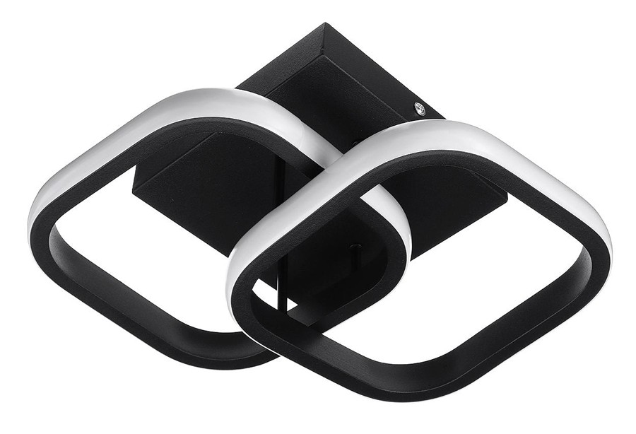 POWERTECH LED φωτιστικό οροφής HLL-0079, 20W, 4000K, 24x20cm, μαύρο