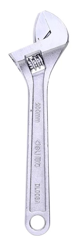 DELI γαλλικό κλειδί DL008A, 8"/200mm, 0-28mm, νίκελ