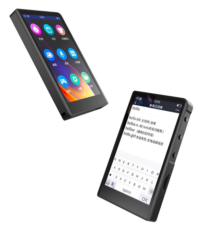RUIZU MP3 player Η9 με οθόνη αφής 3.8", 16GB, Bluetooth, μαύρο