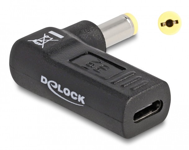 DELOCK αντάπτορας τροφοδοσίας laptop 60009, USB-C σε Acer 5.5x1.7mm, μαύρος