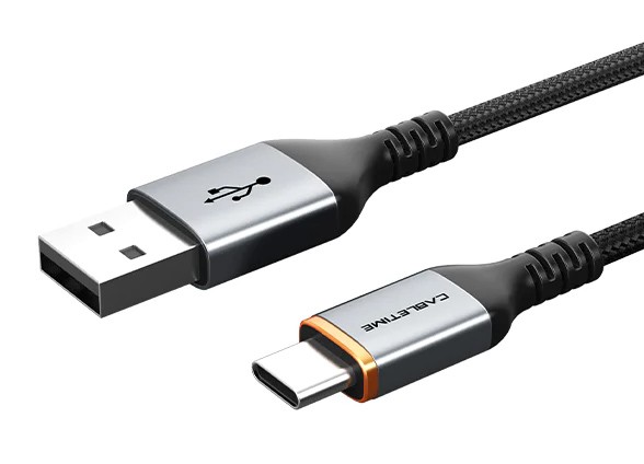 CABLETIME καλώδιο USB σε USB-C CT-AMCM3A, 3A, 2m, μαύρο