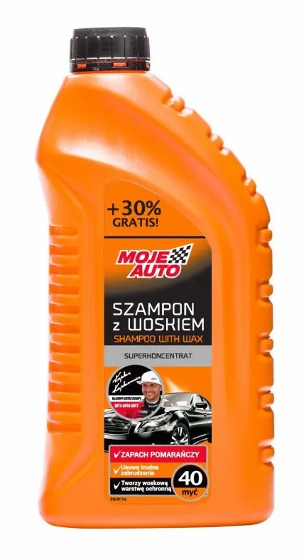 MOJE AUTO σαμπουάν αυτοκινήτου με κερί 19-027E, άρωμα πορτοκάλι, 1.3L