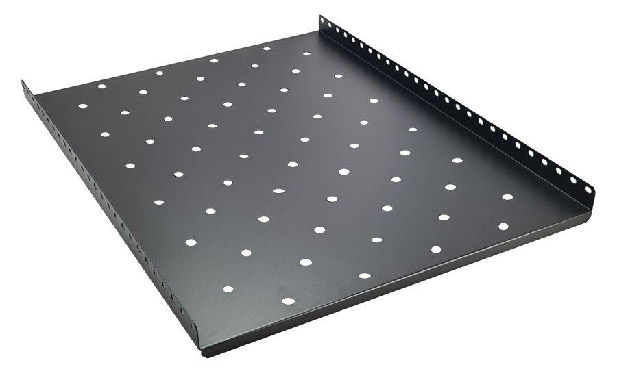 POWERTECH σταθερό ράφι για rack 19" NETW-0019, βάθος 650mm, μαύρο, 2τμχ