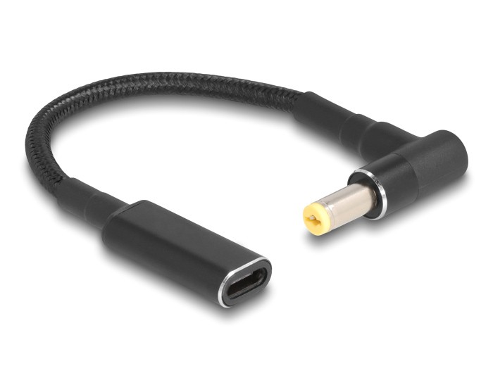 POWERTECH αντάπτορας τροφοδοσίας laptop CAB-UC070, USB-C σε Acer 5.5x1.7mm, μαύρος