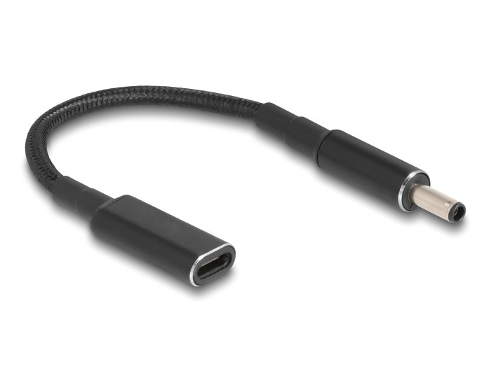 POWERTECH αντάπτορας τροφοδοσίας laptop CAB-UC072, USB-C σε Dell 4.5x3.0mm, μαύρος