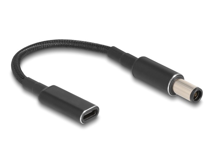 POWERTECH αντάπτορας τροφοδοσίας laptop CAB-UC074, USB-C σε HP 7.4x5.0mm, μαύρος