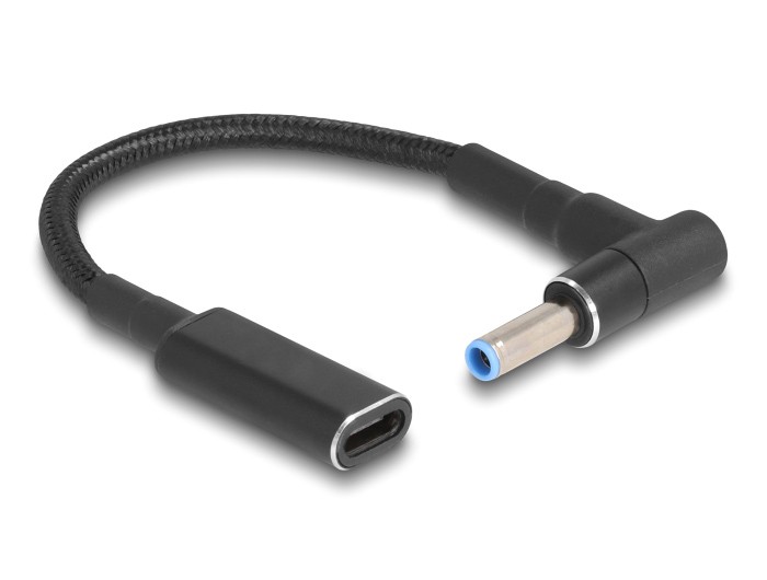 POWERTECH αντάπτορας τροφοδοσίας laptop CAB-UC075, USB-C σε HP 4.5x3.0mm, μαύρος
