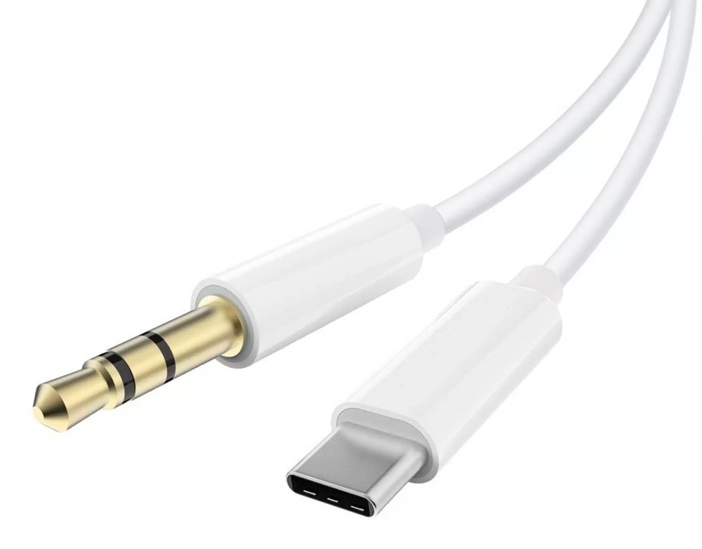 POWERTECH καλώδιο USB-C σε 3.5mm CAB-UC089, 1m, λευκό