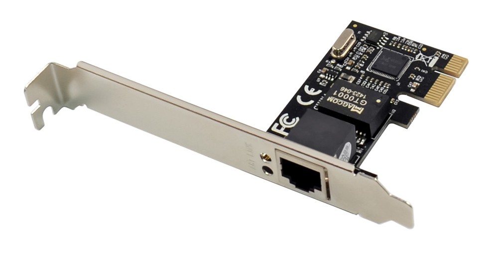 POWERTECH κάρτα επέκτασης PCIe σε 1x RJ45 ST714, 1000Mbps, RTL8111C