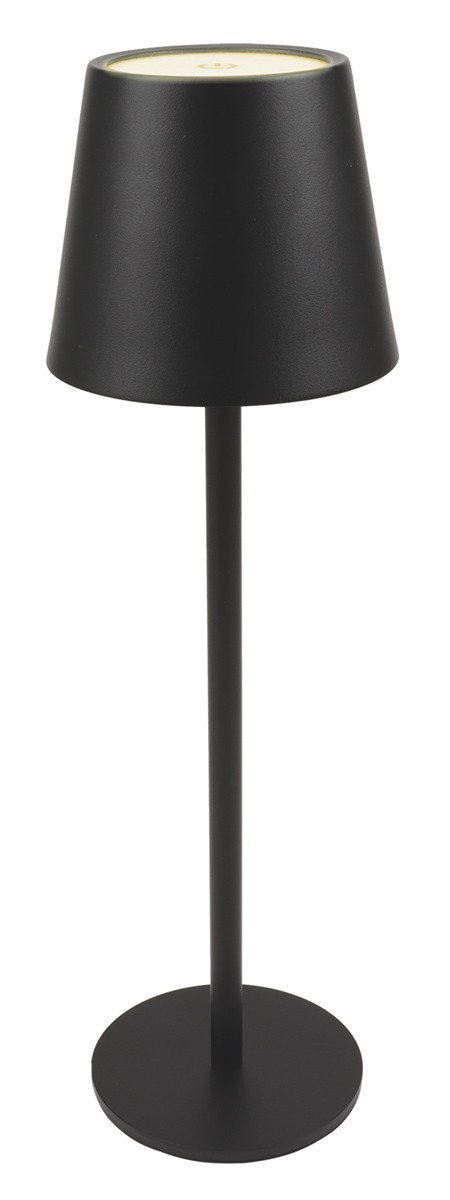 POWERTECH LED επιτραπέζιο φωτιστικό HLL-0193, ρυθμιζόμενο, επαναφορτιζόμενο, μαύρο