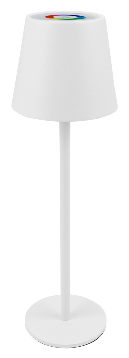 POWERTECH LED επιτραπέζιο φωτιστικό HLL-0196, RGB, ρυθμιζόμενο, επαναφορτιζόμενο, λευκό