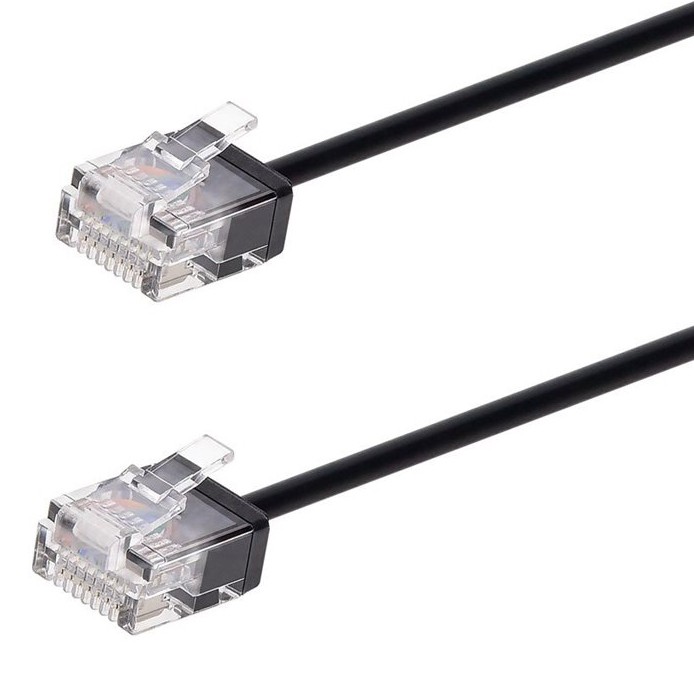 POWERTECH καλώδιο δικτύου CAB-N429, Cat 6A U/UTP, ultra slim, copper, 500MHz, 0.25m, μαύρο