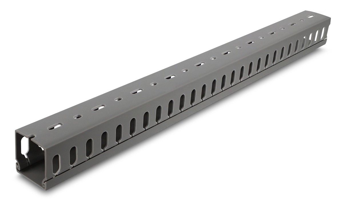 DELOCK cable management 22029, πλαστικό, 40x40mm, 1m, γκρι