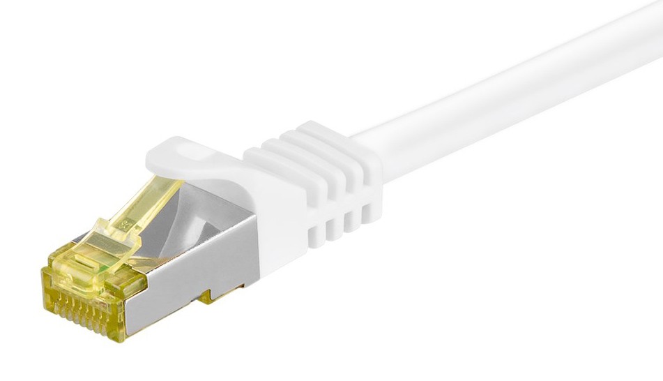 GOOBAY καλώδιο δικτύου 91089, CAT 7 S/FTP, copper, 500MHz, 0.25m, λευκό