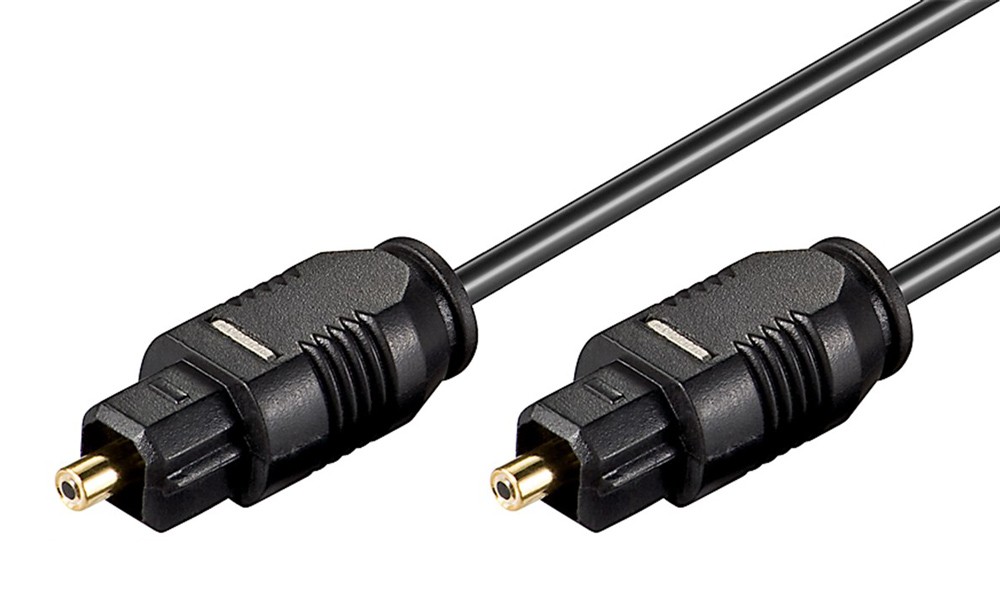 GOOBAY καλώδιο ήχου Toslink 50447, gold plated, 2.2mm, 2m, μαύρο