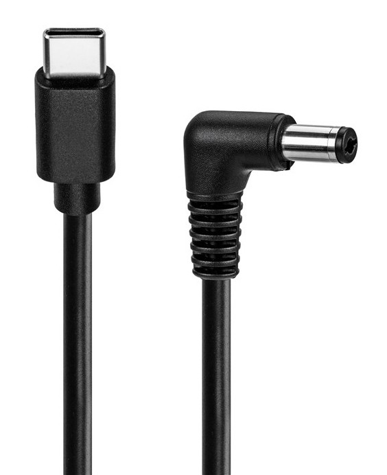 GOOBAY καλώδιο τροφοδοσίας USB-C σε DC 78971, 5.5x2.1mm, 0.5m, μαύρο