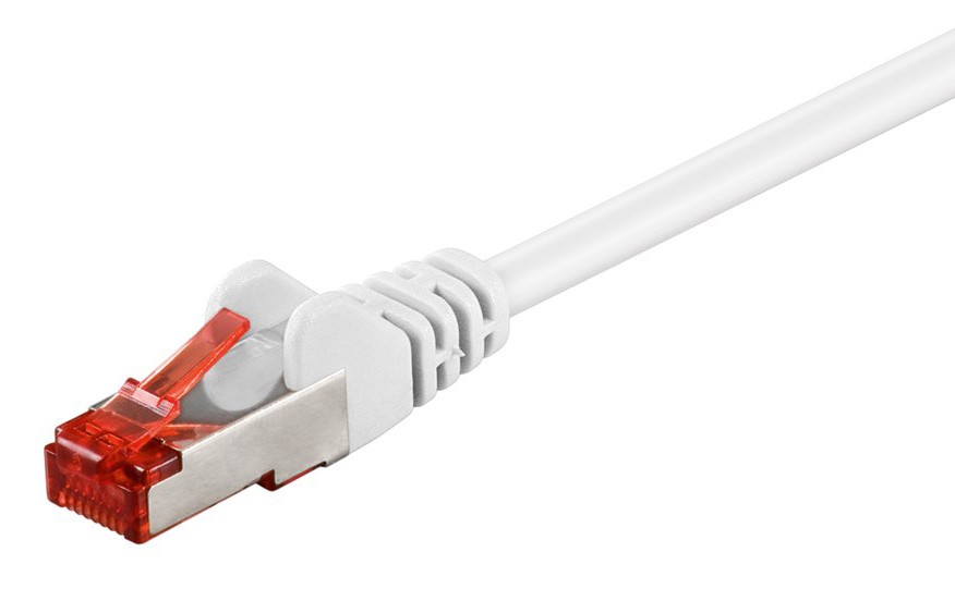 GOOBAY καλώδιο δικτύου 95587, CAT 6 S/FTP, copper, 250MHz, 1.5m, λευκό