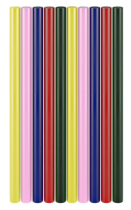 GOOBAY ράβδοι σιλικόνης 77856, Φ11mm x 200mm, διάφορα χρώματα, 10τμχ