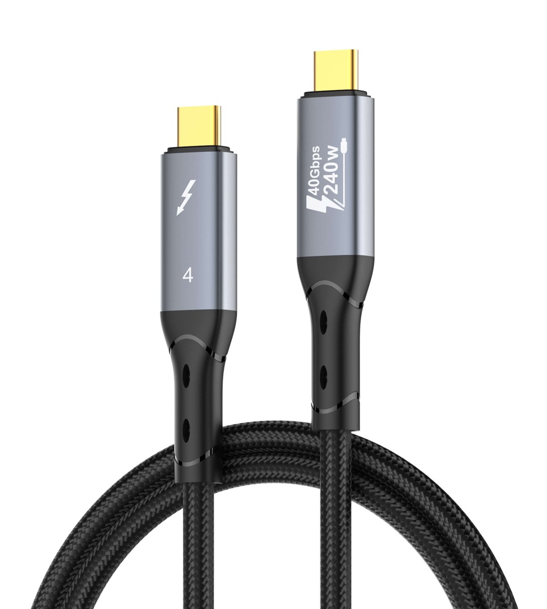 LDNIO καλώδιο USB-C TC-11c, 240W, 40Gbps, 8K/60Hz, 1m, μαύρο