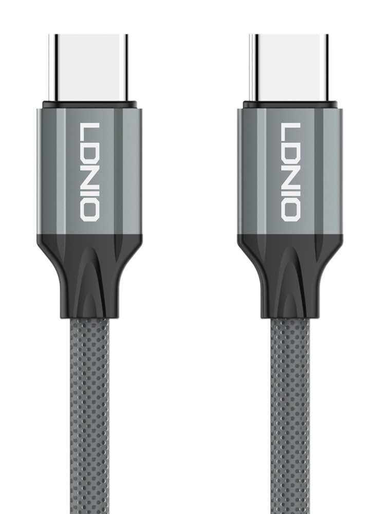 LDNIO καλώδιο USB-C iP-441c, 65W, 480Mbps, 1m, γκρι