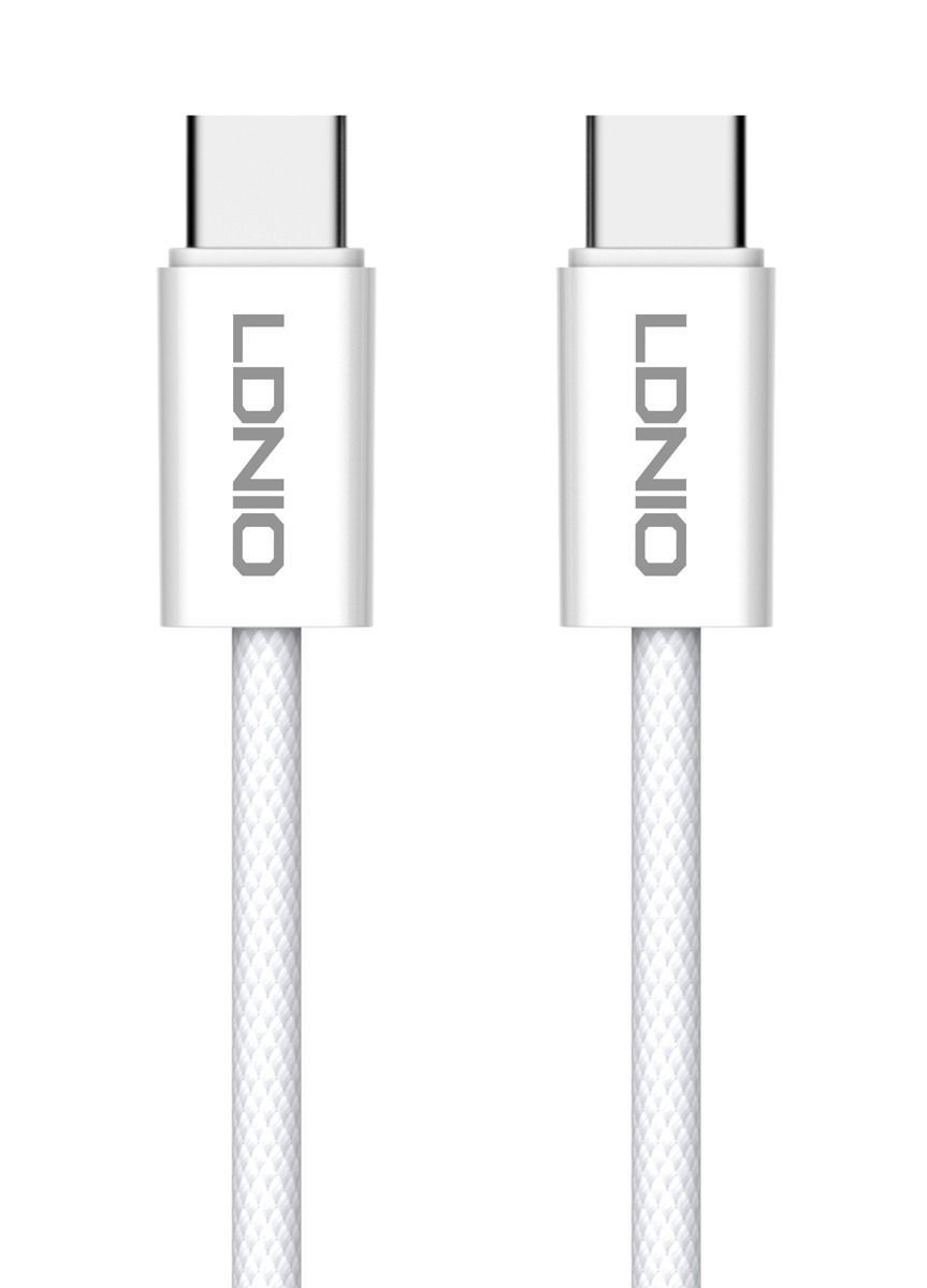 LDNIO καλώδιο USB-C iP-902c, 65W, 480Mbps, 2m, λευκό