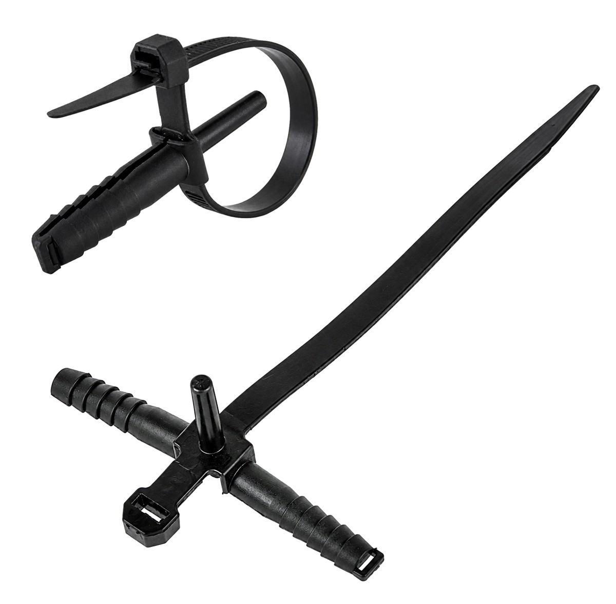 POWERTECH δεματικά καλωδίων με ούπα TIES-084, 7x150mm, μαύρα, 100τμχ