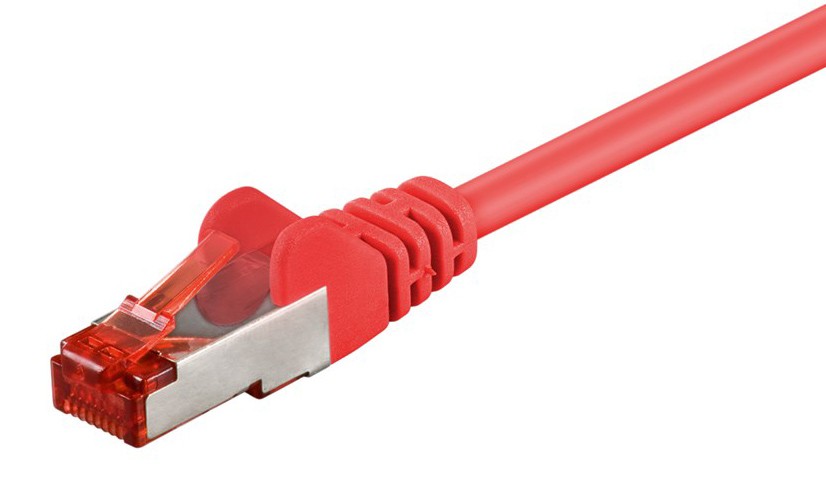 GOOBAY καλώδιο δικτύου 93214, CAT 6 S/FTP, copper, 250MHz, 0.25m, κόκκινο