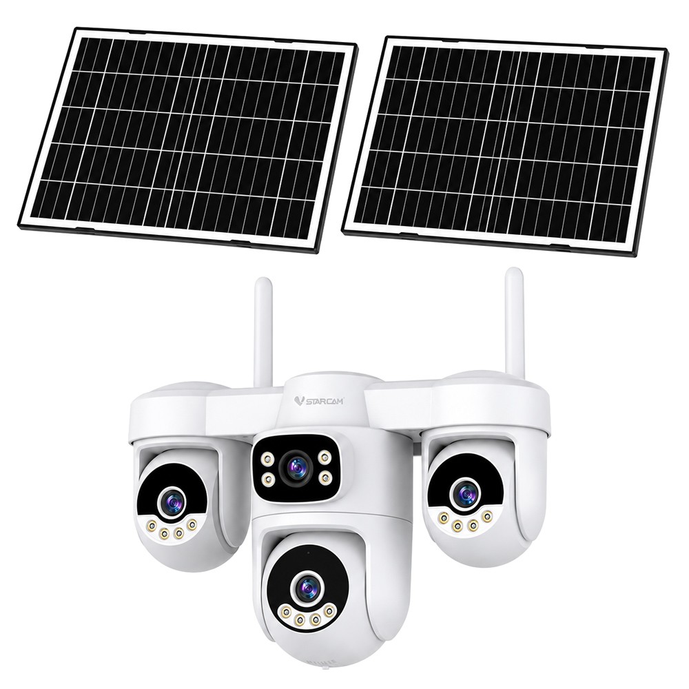VSTARCAM smart ηλιακή κάμερα AG623FR, four-lens, 3MP, 4G, SD, PTZ, IP66
