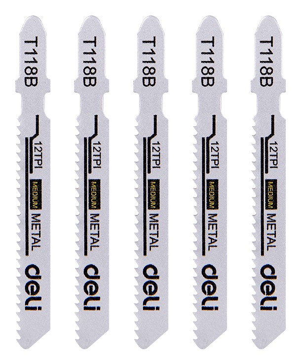 DELI σετ λάμες σέγας DH-QJT012-E4 για μέταλλο, T118B, 5τμχ