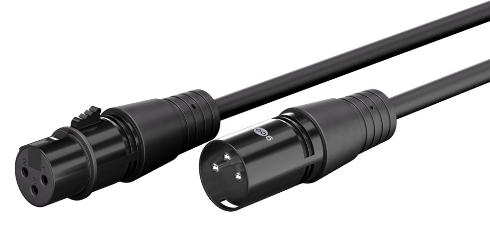 GOOBAY καλώδιο προέκτασης ήχου XLR 80029, 2m, μαύρο
