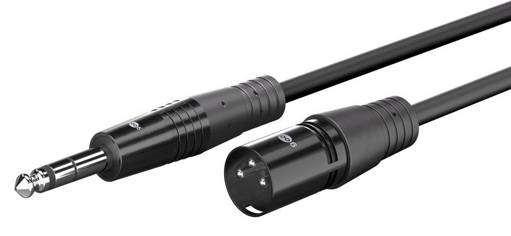 GOOBAY καλώδιο ήχου 6.35mm σε XLR 80361, 1.5m, μαύρο