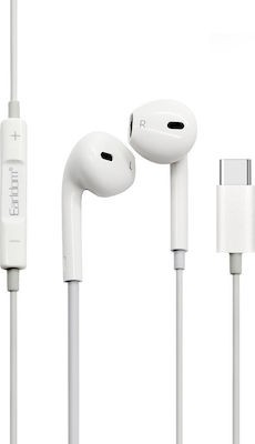 Earldom ET-E19 Earbuds Handsfree με Βύσμα USB-C Λευκό