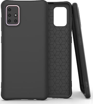 Powertech Soft Feeling Back Cover Σιλικόνης Μαύρο (Galaxy A71)