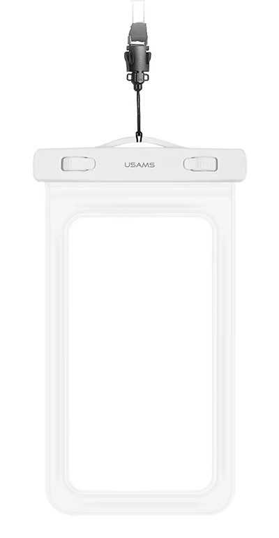 USAMS αδιάβροχη θήκη smartphone US-YD011, έως 7", IPX8, λευκή