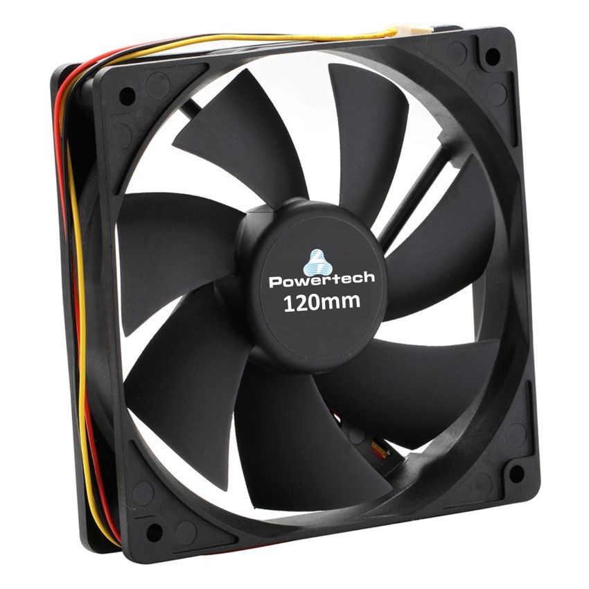 POWERTECH ανεμιστήρας PT-156, 120 x 120 x 25mm, 12V, 3pin & 4 βίδες