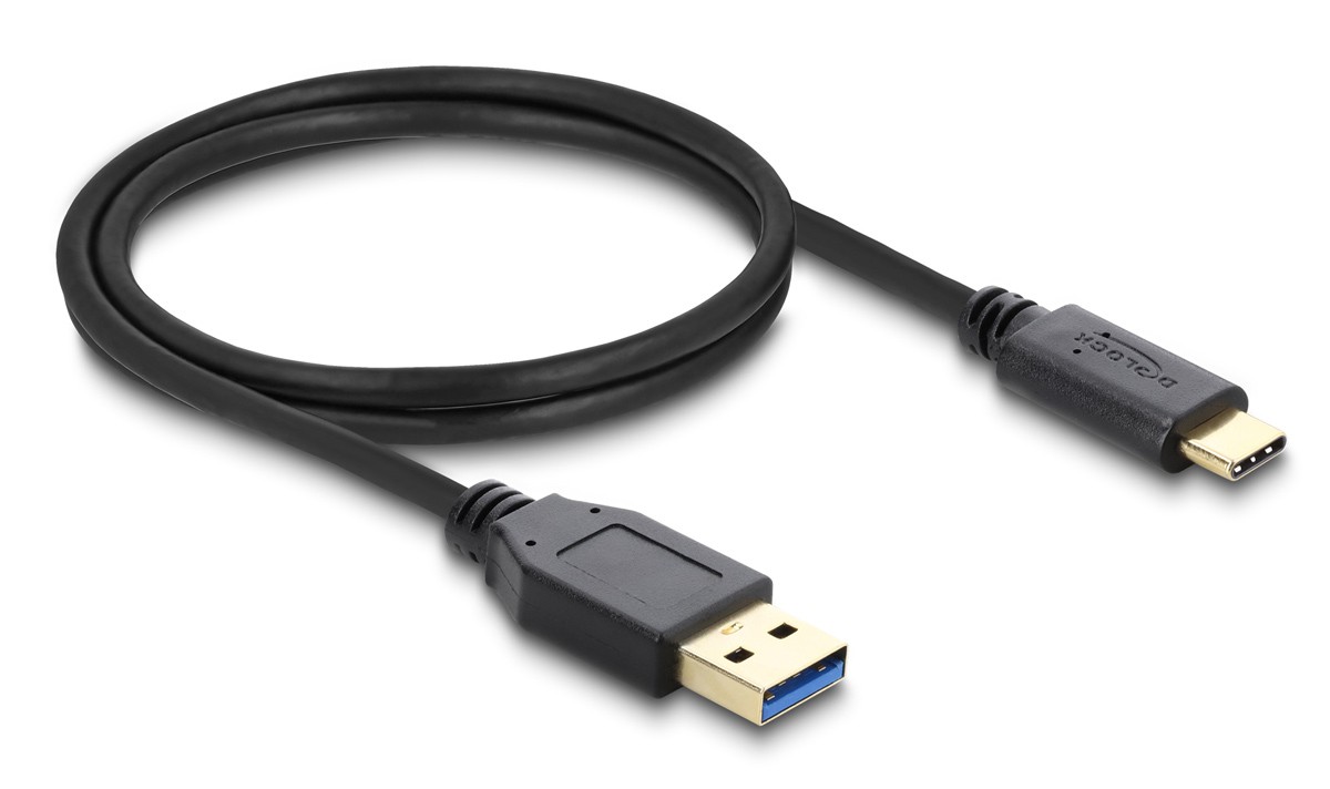 DELOCK καλώδιο USB-C σε USB 83870, 10Gbps, 1m, μαύρο
