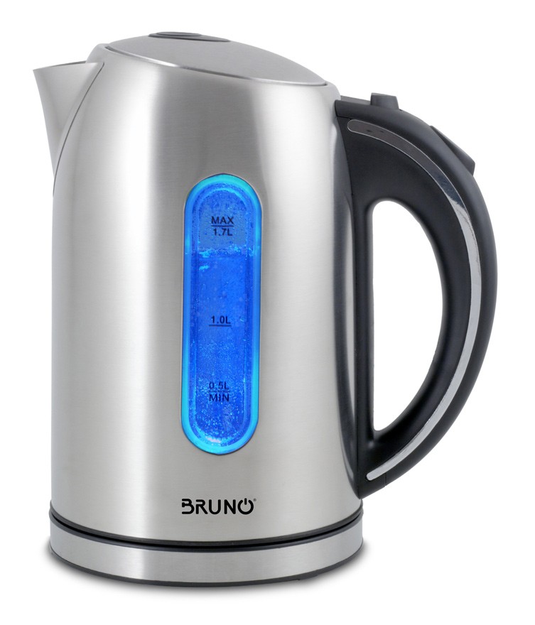 BRUNO ηλεκτρικός βραστήρας BRN-0028, 2200W, 1.7lt, βάση 360°, LED