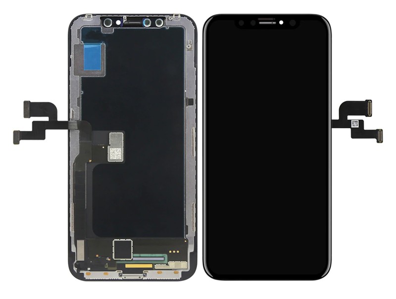 TW INCELL LCD ILCD-015 για iPhone Χ, camera-sensor ring, earmesh, μαύρη