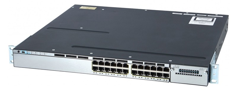 CISCO used Catalyst Switch 3750-X, 24 ports PoE, 1x PSU, managed