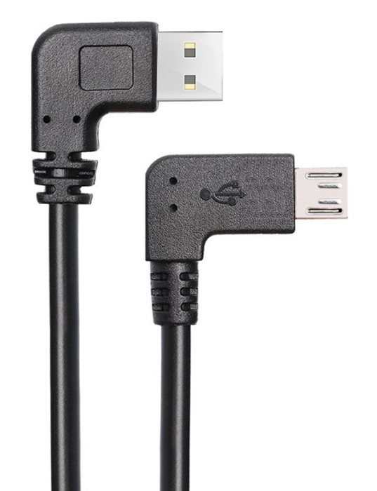 POWERTECH καλώδιο USB σε USB Micro CAB-U133, 90°, Easy USB, 1m, μαύρο